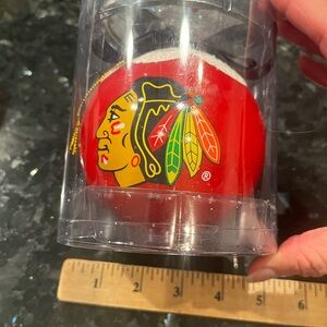 Chicago Blackhawks Glass Ornament